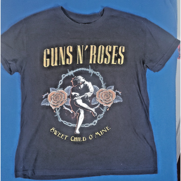 Guns N' Roses Tops - Guns N Roses Women Top L Black T-Shirt Sweet Child O Mine Graphic Short Sleeve